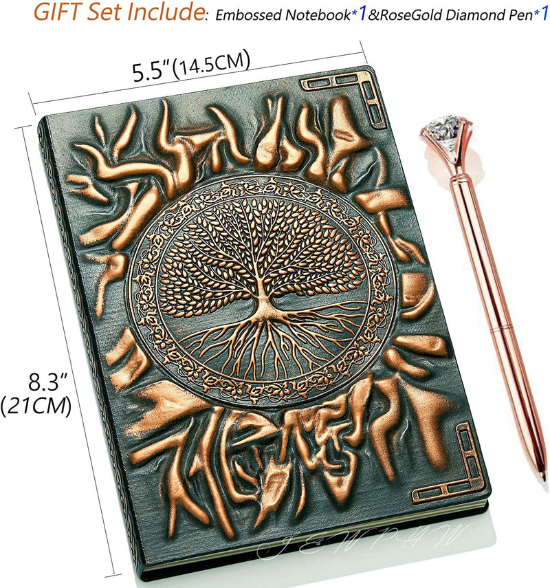 Tree(Red Bronze)- Vintage Leather Journal Writing Notebook