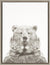 Bear Animal Print Black and White, 18x24 Gray