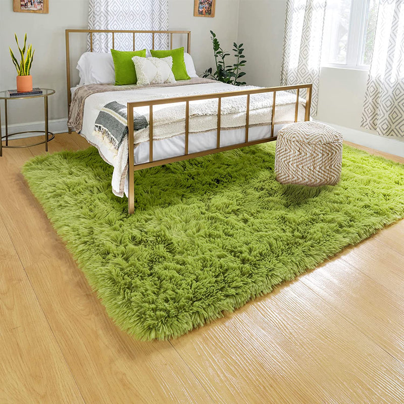 4x6 Rug, A for Kids Room, Grass Green