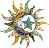 Sun Moon & Stars Metal Wall Hanging Garden Art