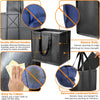 12 Extra Large Reusable Grocery Bags (Color: Black)