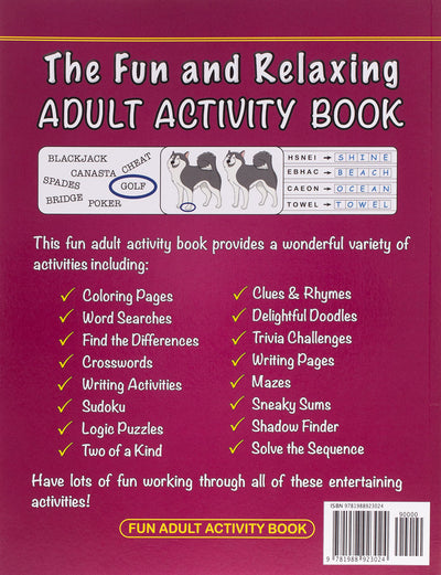 The Fun and Relaxing Adult Activity Book, (Paperback)