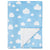 Reversible Soft Blanket, Large (Blue Clouds)