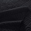 Full Queen Size Black 3 Piece,Lightweight Microfiber Coverlet Modern Style Squares Pattern