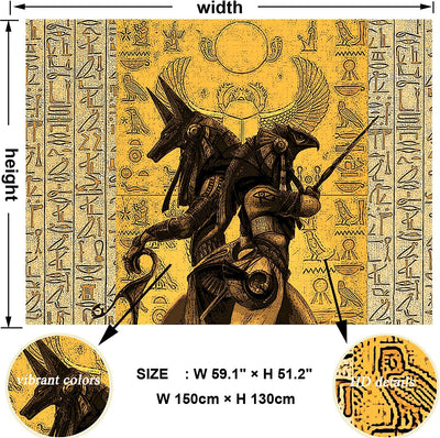 Egyptian Mural Tapestry Wall Hanging