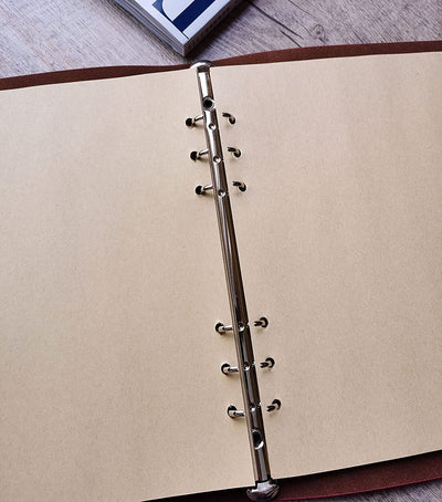 Retro Spiral Blank Pages Faux Leather Notebook