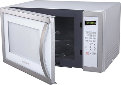 Microwave Oven with LED Lighting (White/Platinum)