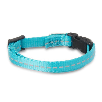 Solid Nylon Dog Collar, Color: Teal, Extra Small