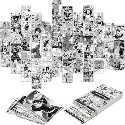 50 Piece Anime Panel Wall Collage Kit, Color B-Panel Anime