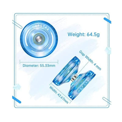 Yoyo for children with 5 strings (Crystal Blue)