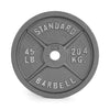 Olympic Gray Barbell Cast Iron Plate, 45 lbs.