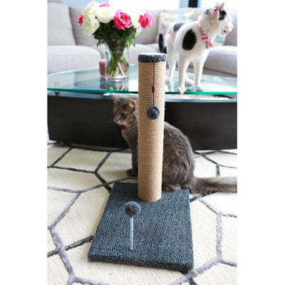 20-inch jute scratching post (12x16 gray fleece base)