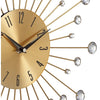 15" D Indoor Gold Analog Glam Wall Clock