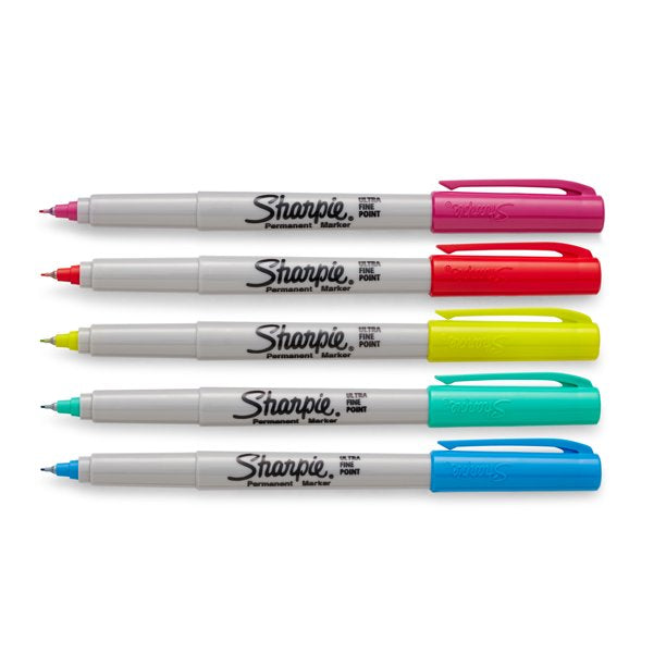 Color Burst Ultra Fine Permanent Markers, 5 Per Pack, Assorted