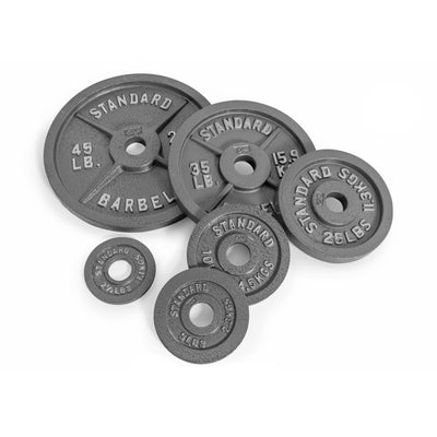 Olympic Gray Barbell Cast Iron Plate, 45 lbs.