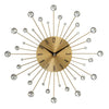 15" D Indoor Gold Analog Glam Wall Clock