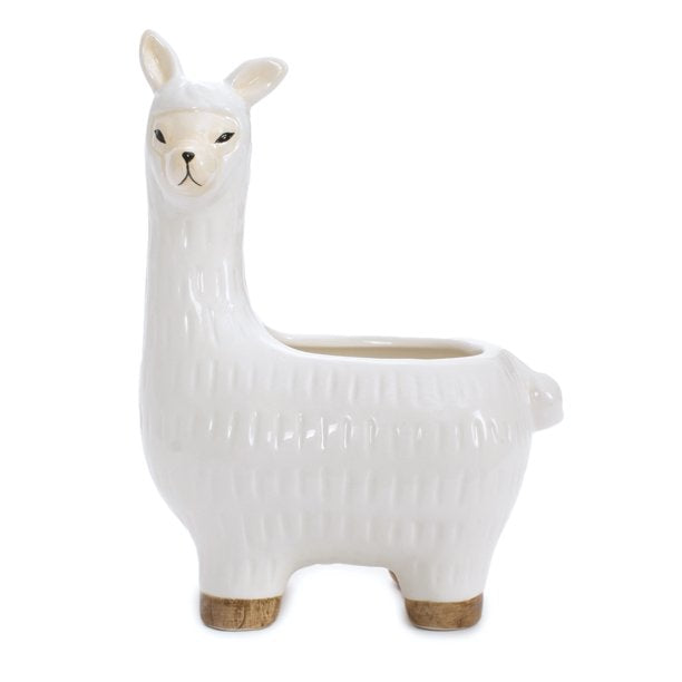 White ceramic llama vase, 1pc