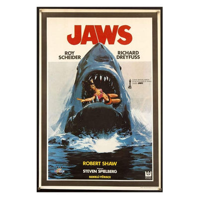 Jaws Movie Vintage Metal - 12 x 8 inches