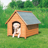 Dog Kennel with Adjustable Legs, Brown, Large