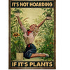 Vintage Plant Lady Metal Sign, Gardener Poster, 5" x 8"