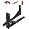 Rolled Steel Wall Mounted Folding Shelf Brackets, 12" Reach