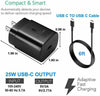 Super fast USB-C type wall charger, 25w, 6ft cable