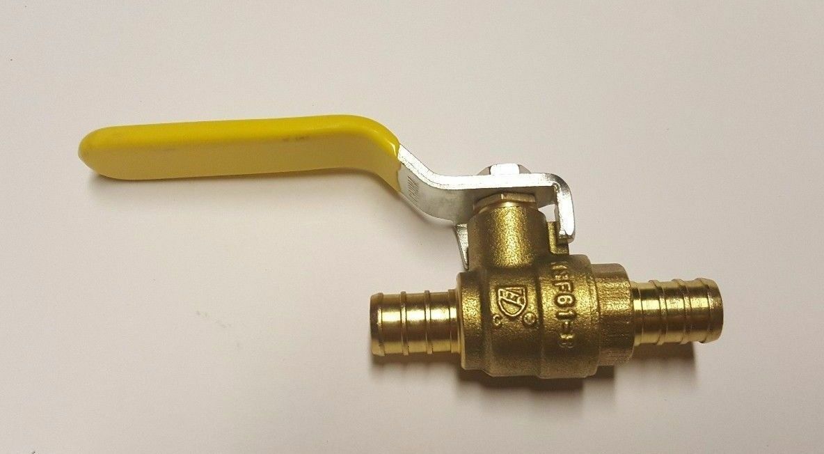 10pc 1/2" full port brass shutoff ball valve (lead free)