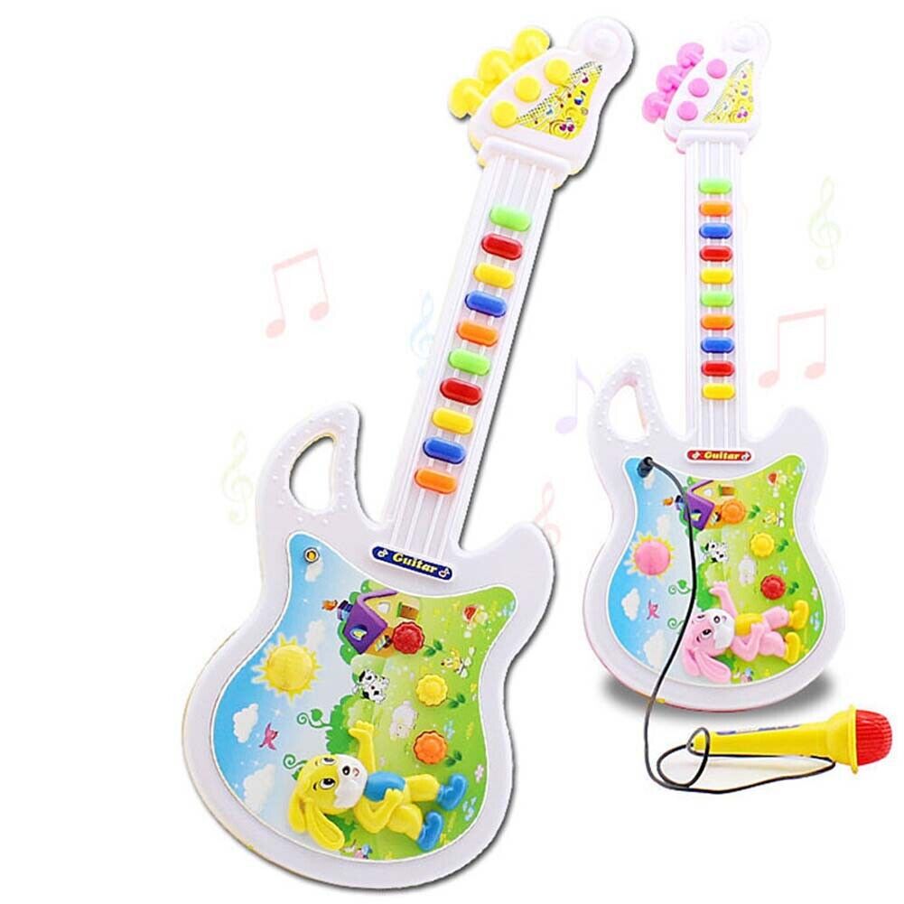 Kids Educational Toy Guitar with Mini Microphone