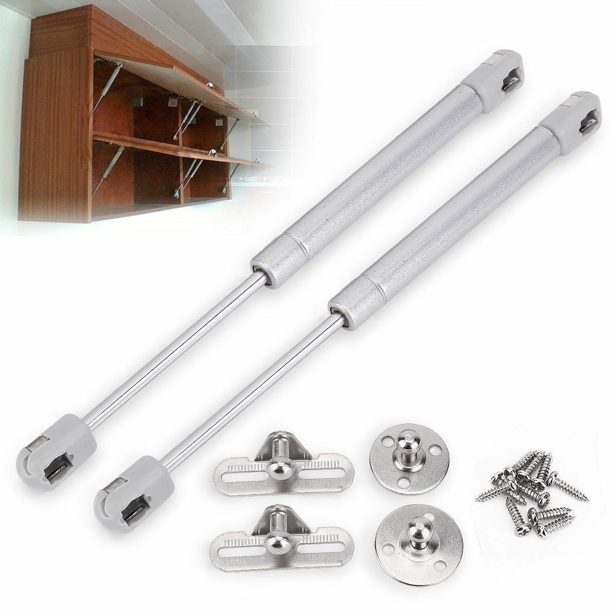 2 Pack Kitchen Cabinet Spring Strut Door Hinges