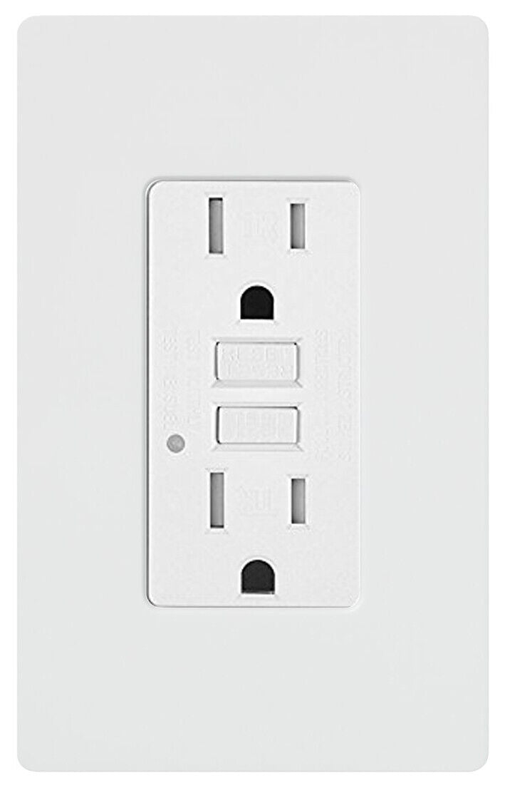 15 Amp GFCI Outlet Receptacle, Color: White