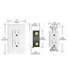 15-Amp Tamper-Resistant GFCI Outlet Receptacle, Color: White