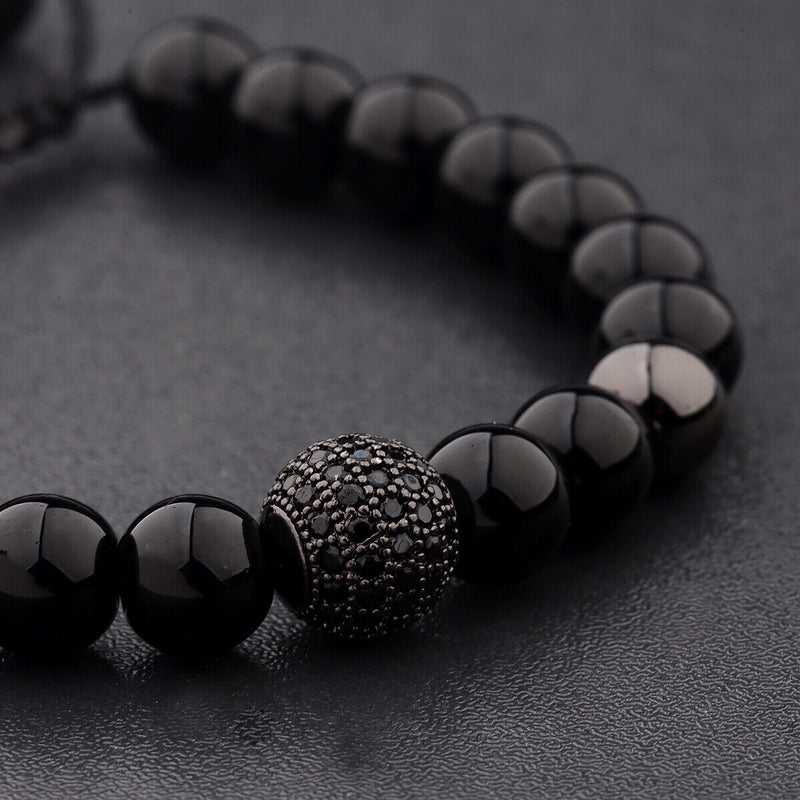 Stainless steel bracelets,  Style (Black ball)