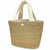 Straw woven handbag with handles, color: white