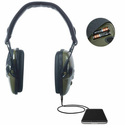 Electronic Sound Amplifying Earmuff, Olive Green