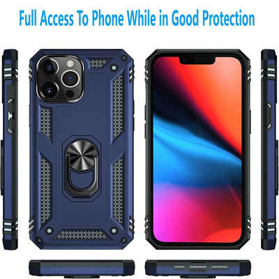 Cell Phone Case, Tempered Glass Protector (Color: Blue)