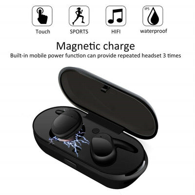 Waterproof Touchscreen Bluetooth Headset, Colour: Black