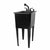 16 Gallon Black Utility Sink with Black Pull Out Faucet