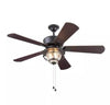 52-Inch Matte Bronze Indoor 5-Blade Ceiling Fan
