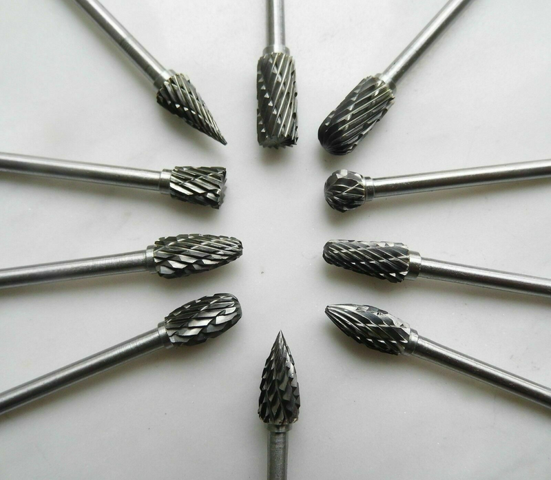 10pcs 1/8" Tungsten Carbide Drill Bits Cutter Tools