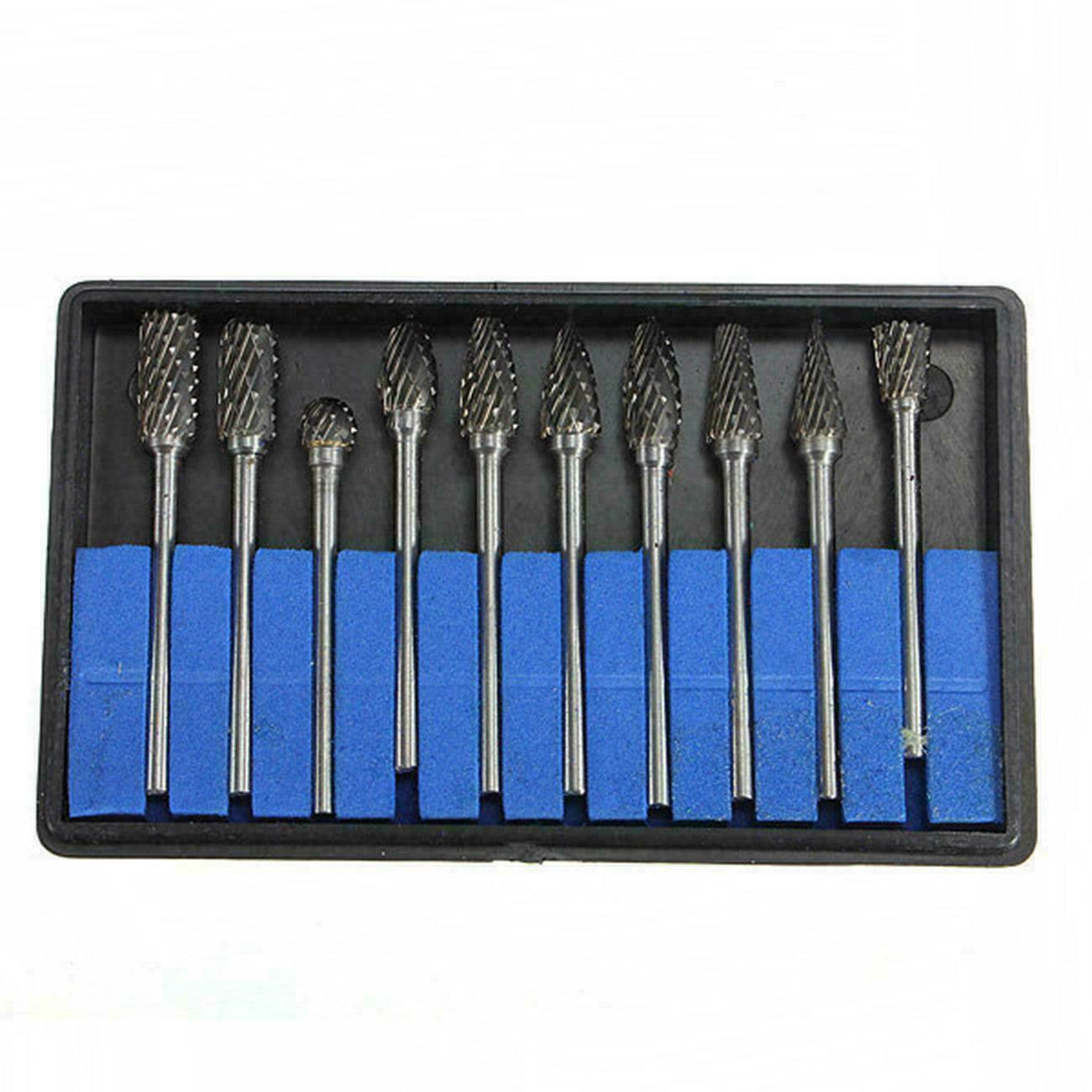 10pcs 1/8" Tungsten Carbide Drill Bits Cutter Tools