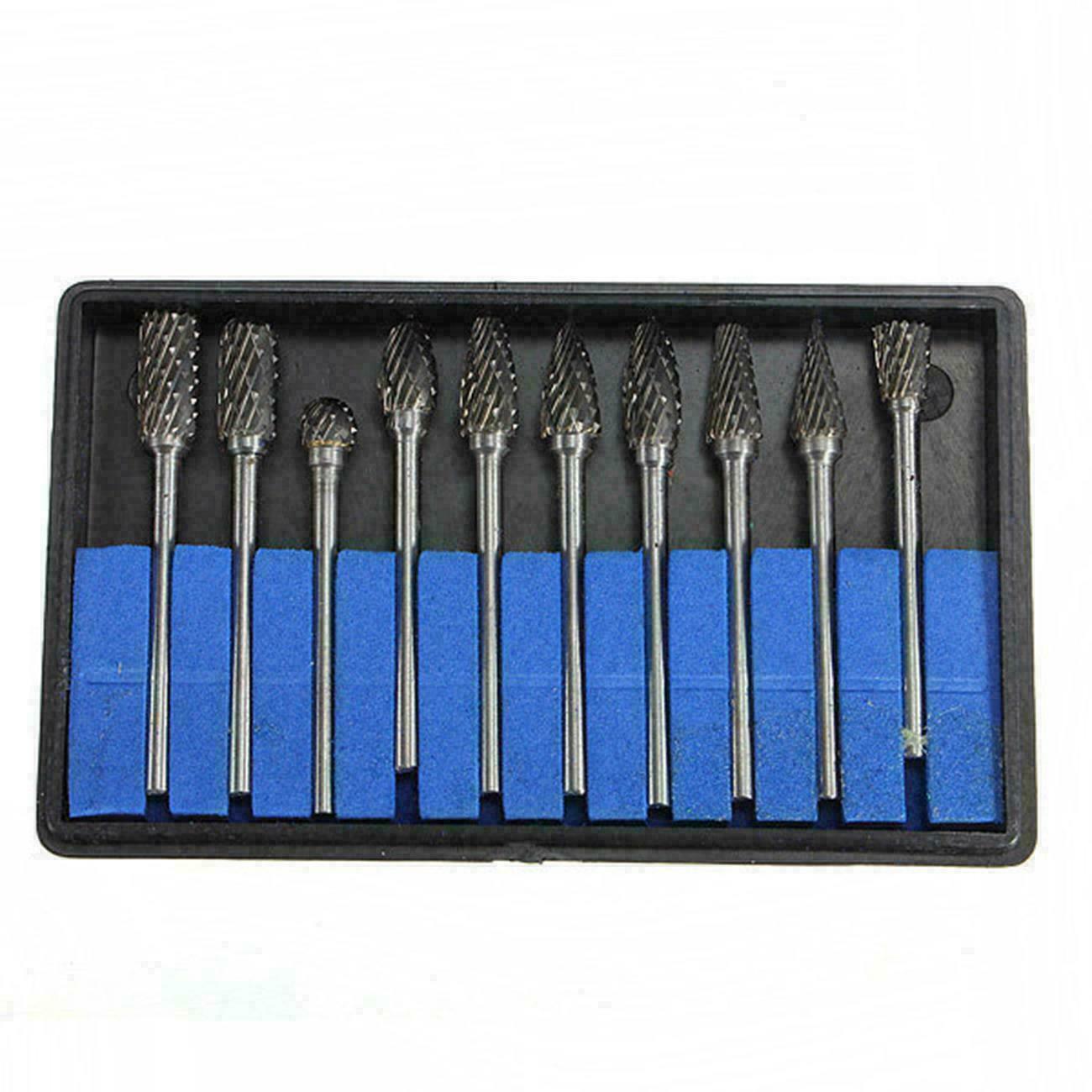 10 Tungsten Carbide Burs, for Carving Cutting, color: Silver