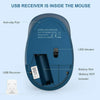 2.4GHz Wireless Optical Mouse & USB Receiver For PC, color: blue