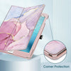 Leather Folio Case with Stand and Slim Cover, Glittering marble