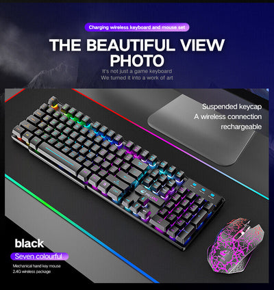 LED Backlit Wired Gaming Desktop Keyboard,(Color: Black)