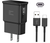 Fast Charge Wall Charger, 4ft, color: Black