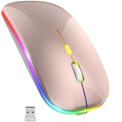 2.4GHz USB Rechargeable Wireless Optical Mouse, Rose Gold