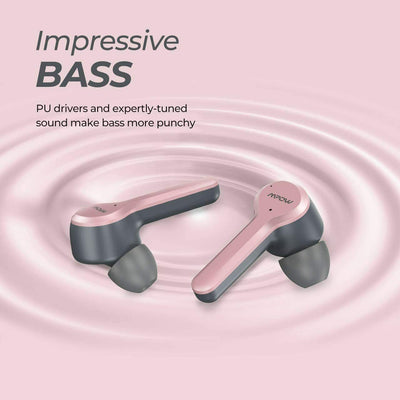 Bluetooth 5.0 Headphones, Noise Cancelling, Pink