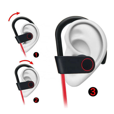 Waterproof Bluetooth 5.0 Headphones, Color: Red