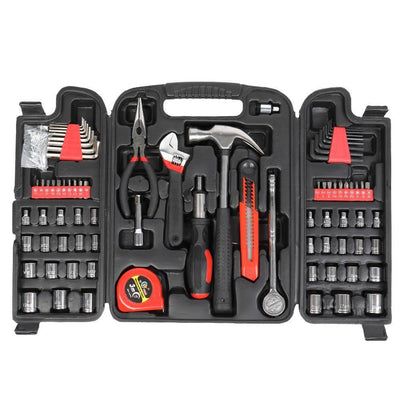 186-Piece Household Hand Tool Set, Color: Black