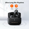 Waterproof wireless stereo headphones (color: black)